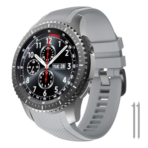 OBAEHH Ersatz-Armband für Gear S3 Frontier, keine Lücken, Silikon-Ersatzband für Gear S3 Frontier/Gear S3 Classic/Galaxy Watch, 46 mm, Einheitsgröße von OBAEHH