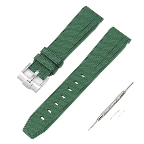 OBAEHH Für Swatch X Omega Moonswatch Für Seamaster 300 Gebogene Schnittstelle Männer Frauen Qualität Ersetzen Uhr Band 20mm(Dark green) von OBAEHH