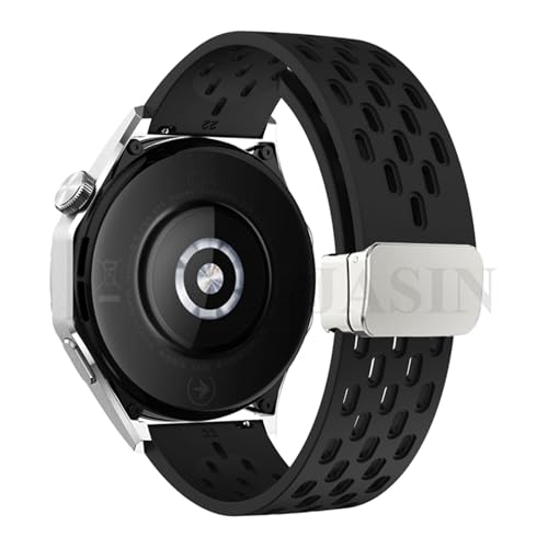 OBAEHH Magnetisches Silikonarmband für Huawei Watch GT 5, 46 mm, 41 mm, atmungsaktives Sportarmband für Huawei GT5 Pro GT4 GT3 GT2 Correa WatchBands, 22 mm von OBAEHH
