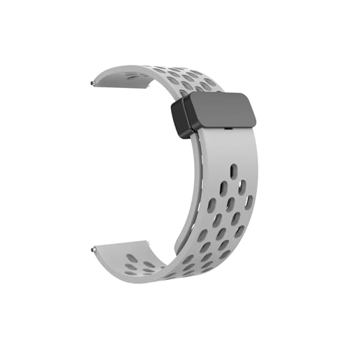 OBAEHH Magnetisches Silikonband für GT5 GT5 Pro GT4 GT3 46 mm, atmungsaktives Sportarmband für Watch GT5 GT4 41 mm Uhrenarmbänder, 20 mm von OBAEHH