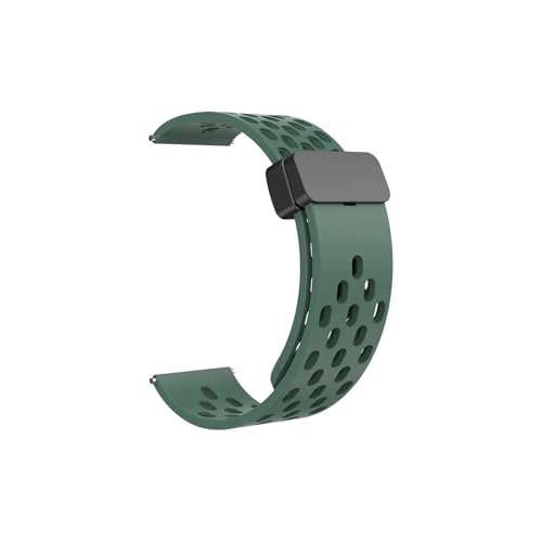 OBAEHH Magnetisches Silikonband für GT5 GT5 Pro GT4 GT3 46 mm, atmungsaktives Sportarmband für Watch GT5 GT4 41 mm Uhrenarmbänder, 22 mm von OBAEHH