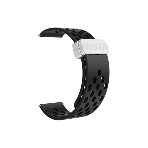 OBAEHH Magnetisches Silikonband für GT5 GT5 Pro GT4 GT3 46 mm, atmungsaktives Sportarmband für Watch GT5 GT4 41 mm Uhrenarmbänder, 22 mm von OBAEHH