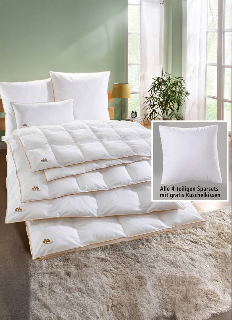 Bettwarenprogramm Schwarzwald mit goldener Satin-Biese, Kissen, Größe 121 (40/80 cm) von OBB