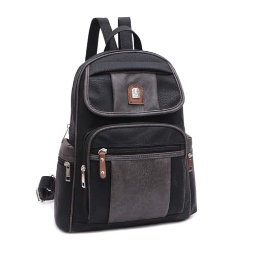 OBC Damen Cityrucksack Phoenix Rucksack City Tasche Stadtrucksack Backpack Schultertasche Organizer Tablet Ipad Mini bis ca. 10 Zoll (Grau 30x30x14 cm) von OBC Only-Beautiful-Couture