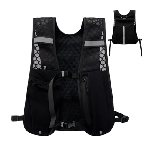 OBEST Laufweste Damen Herren, Ultraleichte Trinkweste, Reflektierende Laufen Rucksack, Atmungsaktiver Trinkrucksack Weste mit Verstellbarer Brustgurt für Outdoor Läufe Radfahren Trails Marathons von OBEST