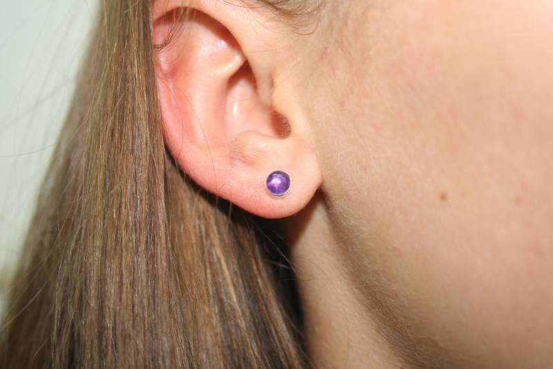 sterling Silber 5mm Cabochon Ohrstecker sterling Silber 5mm Cabochon Ohrstecker von OBInfinityJewellery