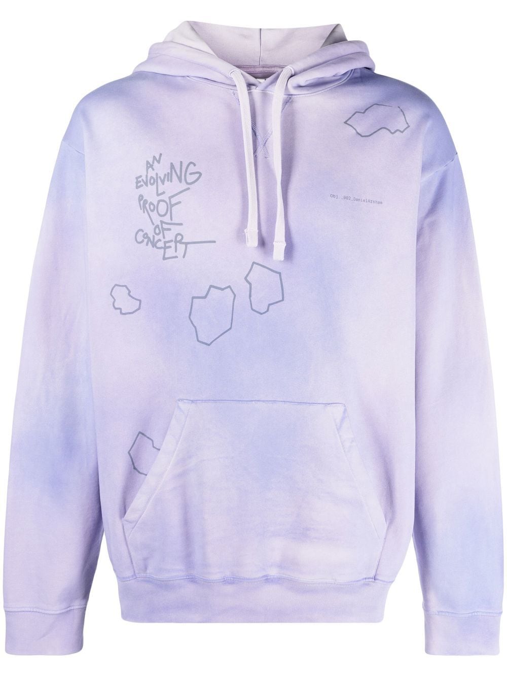 OBJECTS IV LIFE Ausgeblichener Hoodie mit Print - Violett von OBJECTS IV LIFE