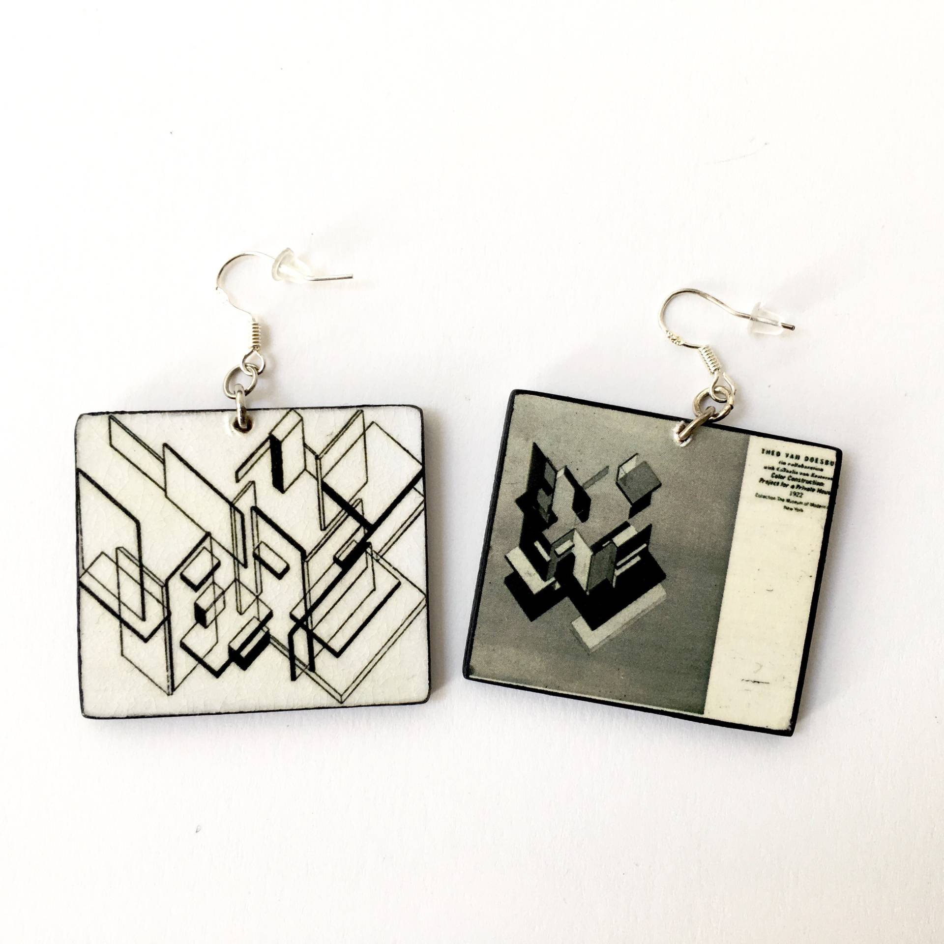 De Stijl, Wood, Art Earrings. Architecture Famous Artist Theo Van Doesburg Architect Gift De Stijl, Wood, Art Earrings. Architecture Famous Artist Theo Van Doesburg Architect Gift von OBLJEWELLERY