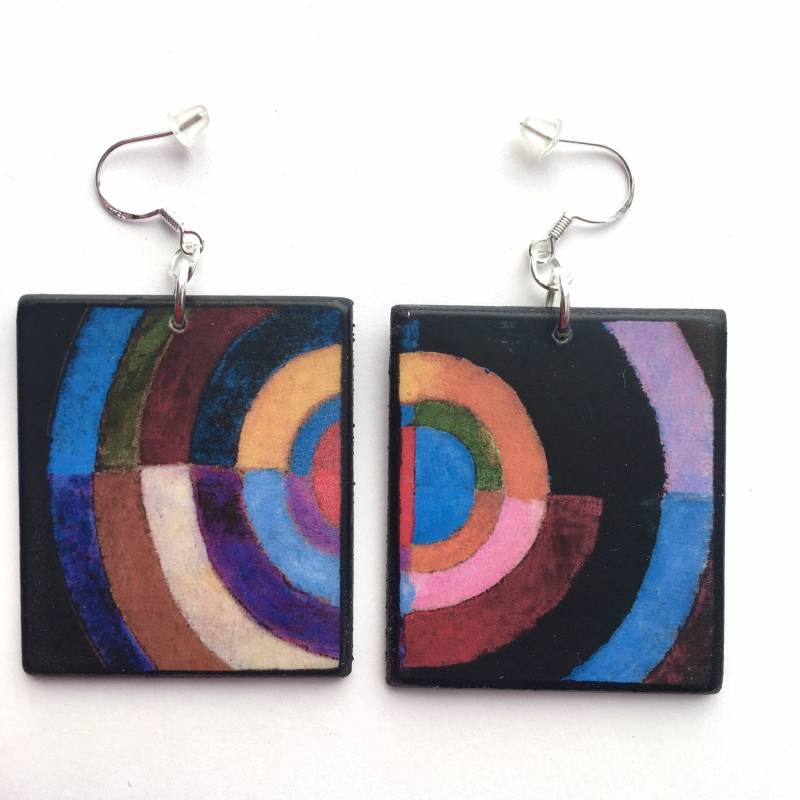 Robert Delaunay, Art Earrings, Colourful Suatainable Gift Robert Delaunay, Art Earrings, Colourful Suatainable Gift von OBLJEWELLERY