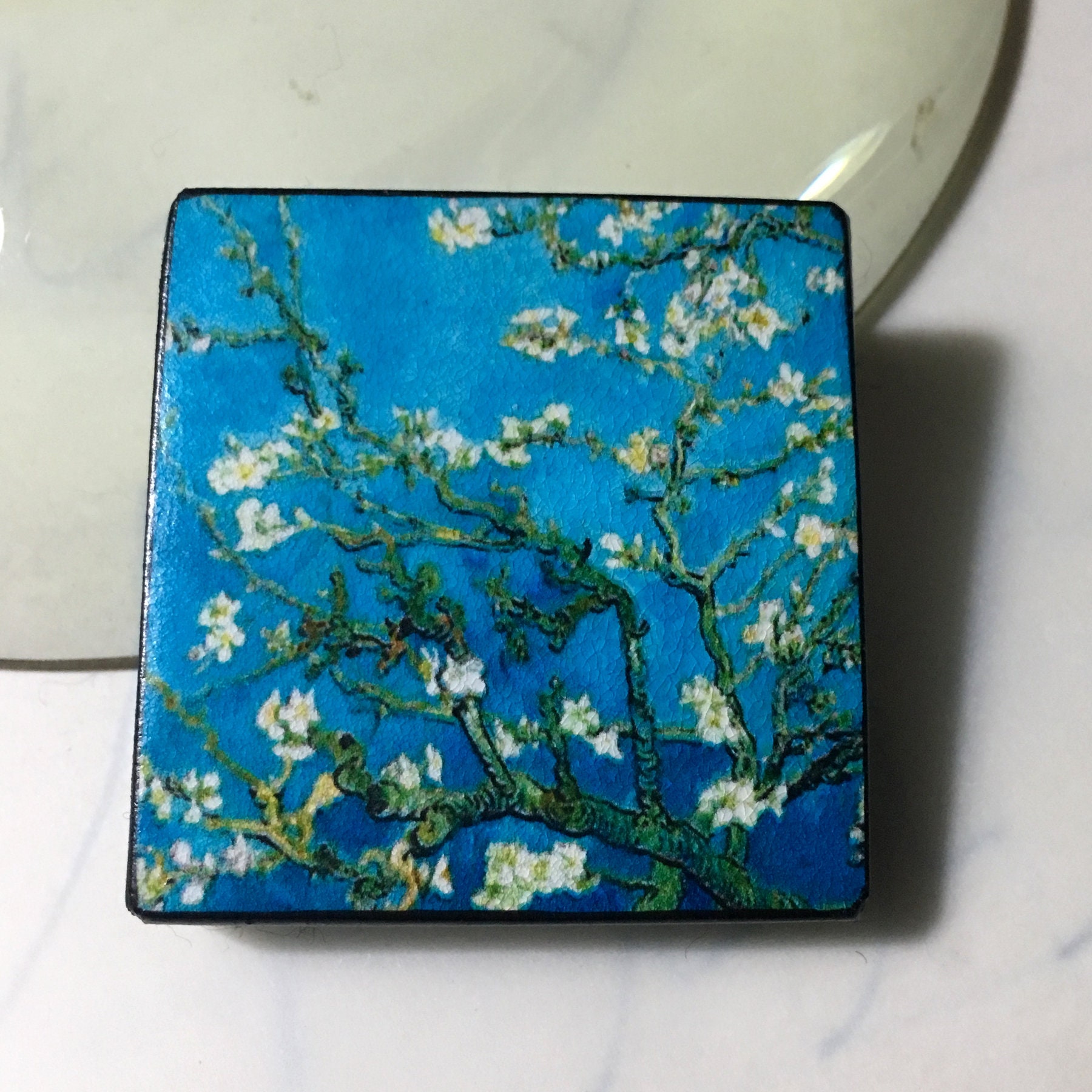 Turquoise Art Brooch, Van Gogh Jewellery, Art Gift Turquoise Art Brooch, Van Gogh Jewellery, Art Gift von OBLJEWELLERY