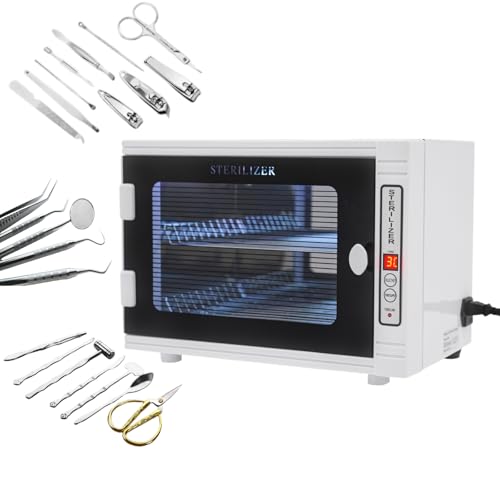 UV Desinfektionsschrank, Sterilisationsgerät Maniküre UV Sterilisator Nail Tool Sterilizer, Medizinische Sterilisator Nagel Werkzeug mit Timer für Kosmetik, Fusspflegestudios, Handtücher von OBLLER