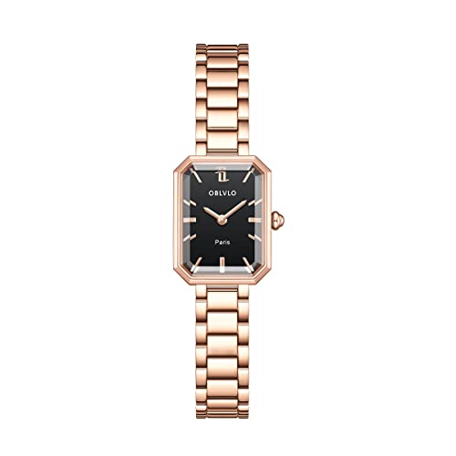 OBLVLO Fashion Quartz Watch for Women Stainless Steel Strap Luxury Waterproof Women Wristwatch (LW-PBP) von OBLVLO