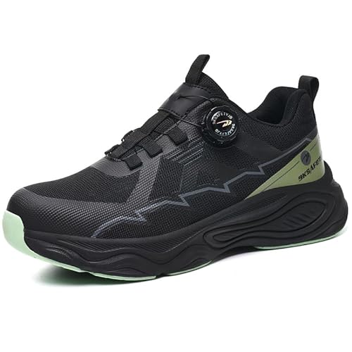 OBQcare Arbeitsschuhe Sicherheitsschuhe Herren Grün Sicherheitsschuhe Damen rutschfest Stahlkappenschuhe Herren Unisex Arbeitsschuhe Herren Leicht Wasserdicht 38 von OBQcare