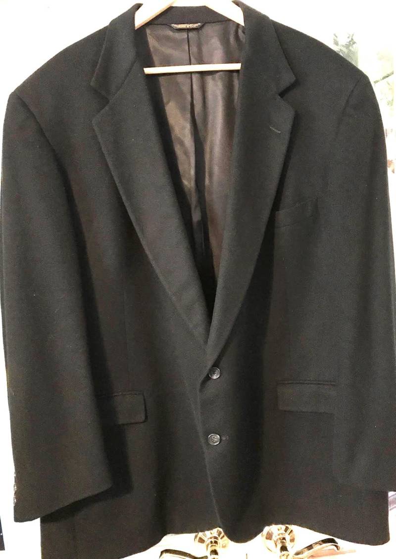 Vintage Original Racquet Club 100% Reine Wolle Herren Dark Navy Blazer Solid Sportjacke 48R Komplett Gefüttert Zugeschnitten in Den Usa Artikel # 243 von OBXTrader