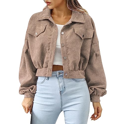 Cordjacke Damen Kurz Bomberjacke Button Down Corduroy Hemdjacke Cordhemd Langarm Trucker Jacke Bikerjacke Leicht Sommerjacke Blusen Übergangsjacke Outdoor Jacken Herbst Freizeitjacke Frühlingsjacke Cordjacke Damen Kurz Bomberjacke Button Down Corduroy Hemdjacke Cordhemd Langarm Trucker Jacke Bikerjacke Leicht Sommerjacke Blusen Übergangsjacke Outdoor Jacken Herbst Freizeitjacke Frühlingsjacke von OBiQuzz