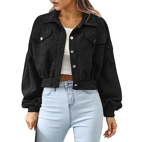 Cordjacke Damen Kurz Bomberjacke Button Down Corduroy Hemdjacke Cordhemd Langarm Trucker Jacke Bikerjacke Leicht Sommerjacke Blusen Übergangsjacke Outdoor Jacken Herbst Freizeitjacke Frühlingsjacke Cordjacke Damen Kurz Bomberjacke Button Down Corduroy Hemdjacke Cordhemd Langarm Trucker Jacke Bikerjacke Leicht Sommerjacke Blusen Übergangsjacke Outdoor Jacken Herbst Freizeitjacke Frühlingsjacke von OBiQuzz