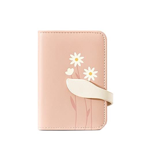 Damen Kleine Mode Blumendruck Geldbörse Multi Card ID Bag Damen Geldbörse Clutch Bag Brieftasche Damen Groß Mit Handyfach (Pink, One Size) von OBiQuzz