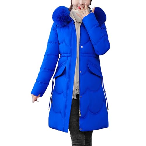 Daunenjacke Damen Lang Winterjacke Gefüttert Warme Übergangsjacke Wintermantel Winter Parka Steppjacke Gesteppte Jacke Pufferjacke Mit Taschen Daunenmantel Outdoorjacke Damenjacke Steppmantel Outwear von OBiQuzz