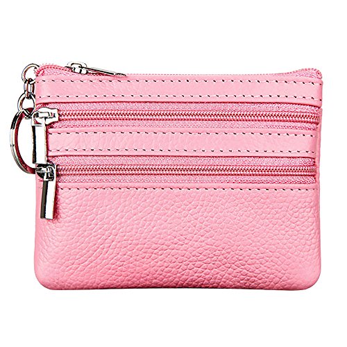 Frauenkoffer Geldbörse Halter Kleiner Minikin-Münzschlüssel Änderung Reißverschluss-Taschen Brieftasche Herren Groß Ohne Münzfach (Pink, One Size) von OBiQuzz