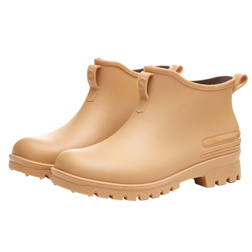 Gummistiefel Herren Damen Regenstiefel Wasserdticht Gummi Stiefel Stiefeletten Regen Boots Mode Gartenschuhe Schnee Schlupfstiefel Gartenstiefel Gummistiefeletten Arbeitsstiefel Outdoor Regenschuhe von OBiQuzz