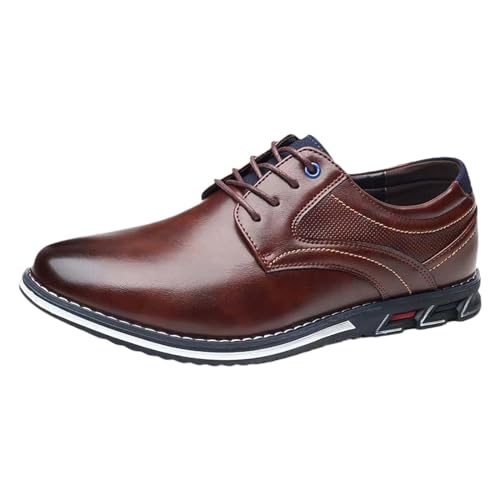 Halbschuhe Herren Businessschuhe Anzugschuhe Schnürschuhe Klassische Business Schuhe Männer Lederschuhe Mokassins Herrenschuhe Slip On Schuhe Schnürhalbschuhe Low-Top Sneaker Freizeitschuhe Fahrschuhe von OBiQuzz