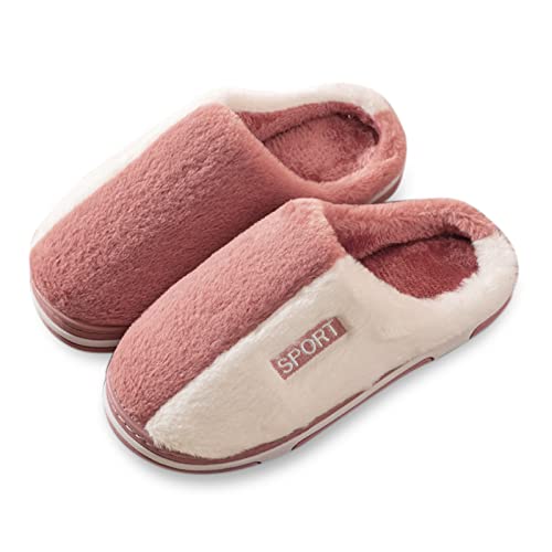 Hausschuhe Damen Winter, Plüsch Pantoffeln Damen Memory Foam Hausschlappen Gefütterte Hauspantoffeln Filzpantoffeln Hüttenschuhe Flauschige Pantoletten Winter Warme Hausschuhe Slippers Schlappen von OBiQuzz
