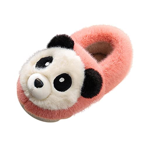 Hausschuhe Kinder Mädchen 28, Panda Plüsch Pantoffeln Winter Warme Gefüttert Baumwolle Hausschuhe Kinder Cartoon Rutschfeste Slippers Hause Indoor Winterschuhe Bequeme Filzpantoffeln Schlappen von OBiQuzz