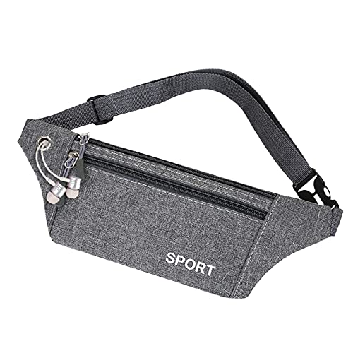 Herren und kleine Damen-Satchel Taille Sporttaschen Gürtel Beuteln Taillenpakete Hüfttaschen Für Männer (Grey, 32X4X11) von OBiQuzz