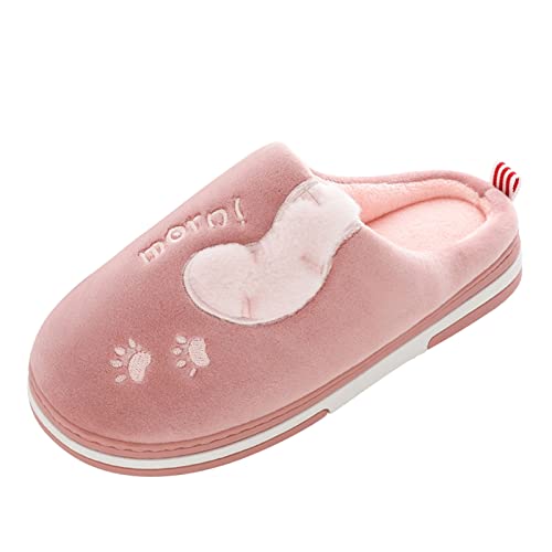 Katze Hausschuhe Damen Plüsch Memory Foam Pantoffeln Warm Hausschuhe Slippers Schlappen Flauschig Pantoletten Hauspantoffeln Gefütterte Hausschlappen Filzpantoffeln Hüttenschuhe Filzhausschuhe von OBiQuzz