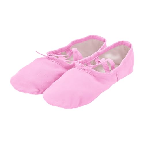 Kinder Ballerinas Mädchen - Geteilte Ledersohle Tanzschuhe Flats Gymnastikschuhe Weich Bequem Trainingsschuhe rutschfest Schulschuhe Leicht Sportschuhe Komfortabel Kinder Freizeitschuhe von OBiQuzz