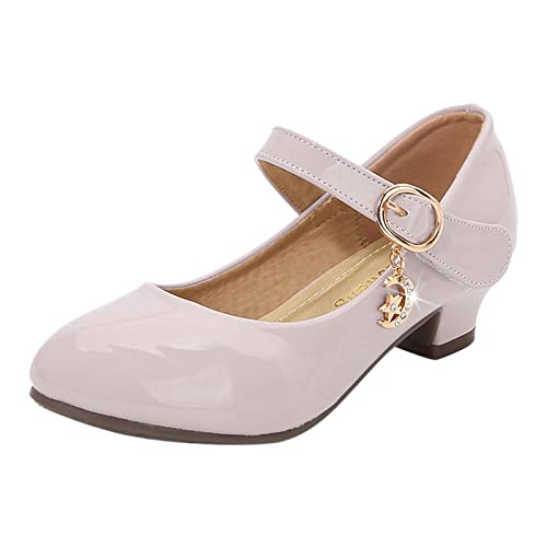 Kinder Mädchen Mary Jane Kleid Schuhe - Low Heels High Lackleder Stöckelschuhe School Prom-Schuhe Slip On Einzelne Schuhe Kleiderschuhe Halbschuhe Abendschuhe Ballerina Tanzschuhe von OBiQuzz