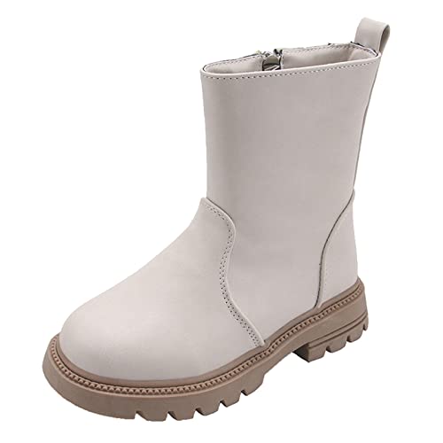 Kinder Mädchen Stiefelette Schwarz Warm Gefüttert Reitstiefeletten Halblange Stiefeletten Chelsea Stiefel Mode Reitstiefel Wasserdicht Ankle Boot Stiefel Schnürstiefel Winter Stiefel Winterhalbstiefel von OBiQuzz