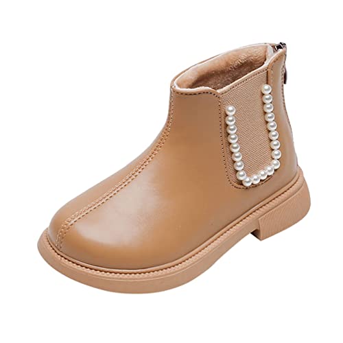 Kinder Stiefeletten Mädchen 34 Schwarz Chelsea Stiefel Kunstleder Halblang Reitstiefel mit Gummi Sohle Rutschfest Reitstiefeletten Kleinkind Wasserdicht Boot Winterstiefel Freizeitschuhe Schneestiefel von OBiQuzz