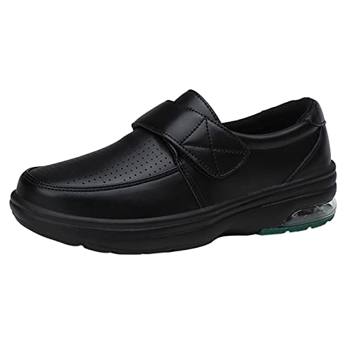 Lederschuhe Damen Loafers Schuhe Mit Klettverschluss Mary Jane Halbschuhe Mokassins Freizeitschuhe Rutschfest Sneak Bequem Schuhe Turnschuhe Laufschuhe Sportschuhe Walkingschuhe Nurse Damenschuhe von OBiQuzz
