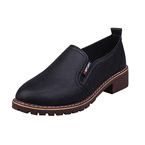 Loafer Damen Slip On Lederschuhe Flach Schuhe Slipper Bequeme Damen Schuhe Halbschuhe Weichen Sohlen Loafers Elegant Kleid Schuhe rutschfest Leder Schuhe Freizeitschuhe Shoes for Women Sommerschuhe von OBiQuzz