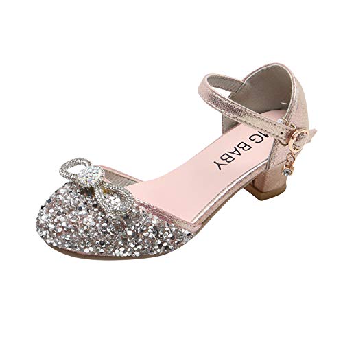 Mädchen Mary Jane Schuhe Glitzer : Prinzessin Schuhe Kinder Sandalen Party Schuhe Kleidschuhe Schulschuhe Performance Ballerinas Kristallschuhe Festliche Schuhe Flats Schuhe KostüM ZubehöR Schuhe von OBiQuzz