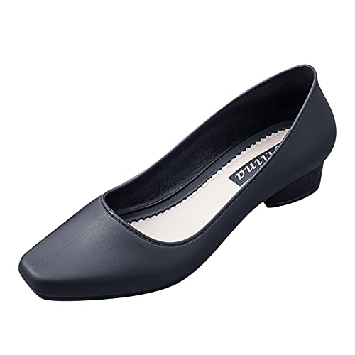 Mary Jane Schuhe Damen Flache Ballerina Halbschuhe Prinzessin Schuhe Elegant Abendschuhe Hochzeitsschuhe rutschfest Kleid Schuhe Leicht Tanzschuhe Slip-On Partyschuhe Schulschuhe Einzelne Schuhe von OBiQuzz