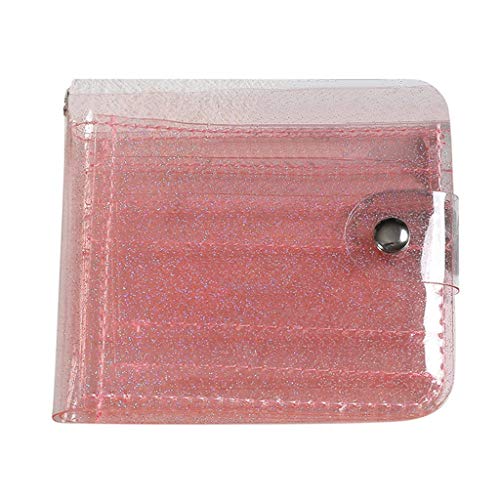 Mode Geldbeutel Slot-Gelee-Kartenhalter für Münzbörse Dünne Geldbörsen Für Damen (Pink, One Size) von OBiQuzz