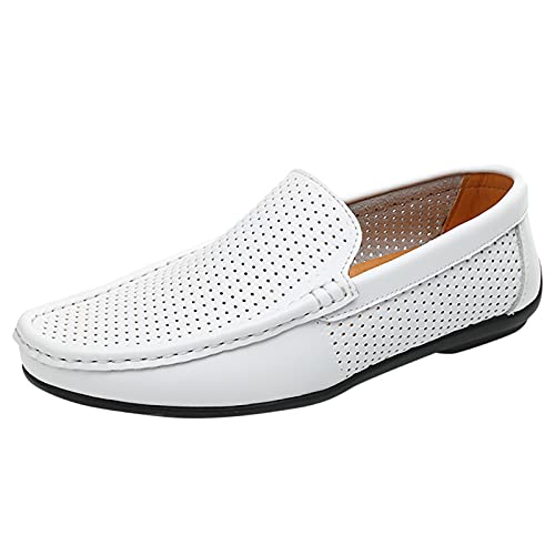 Mokassins Herren Weiche Flacher Lederschuhe Slip On Business Schuhe Anzugschuhe Freizeitschuhe Leder Slipper Loafers Fahren Schuhe Wanderschuhe Walkingschuhe Sneaker Halbschuhe Schlüpfen Bootsschuhe von OBiQuzz
