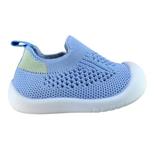 OBiQuzz Baby-Kleinkindschuhe, Sommersandalen für Herren und Damen, weiche Sohle, atmungsaktive Mesh-Schuhe für, Babyschuhe für 1 bis 3 Babyschuhe Strick (Blue, 22 Infant) von OBiQuzz