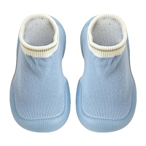 OBiQuzz Baby Mädchen Indoor Atmungsaktive Wanderschuhe Warme Elastische Socken Schuhe Outdoor Turnschuhe Sneaker Damen Blau 39 (Blue, 18 Infant) von OBiQuzz