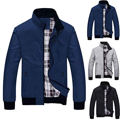 OBiQuzz Bomberjacke Herren Leicht - Übergangsjacke Dünne Blouson-Jacke Stehkragen Langarm Freizeitjacke Sportlich Fliegerjacke Slim Fit Sportjacke Business-Mantel Mit Multi Taschen von OBiQuzz