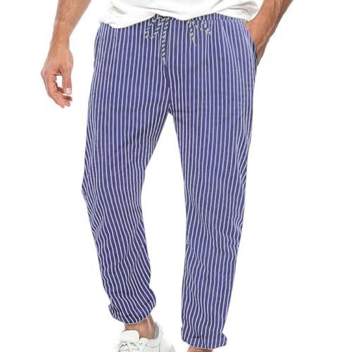 OBiQuzz Chino-Hose Herren Lang - Freizeithose Gestreift Anzughose Chinohose Stretchhose Herren Baumwolle Sporthose Jogginghose Casual Arbeitshose Sweatpants Mode Straight Tapered Pants von OBiQuzz