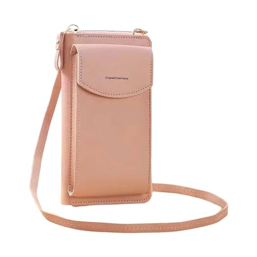 OBiQuzz Die ursprüngliche Clutch-Geldbörse, trendige Handytasche, koreanische, große Kapazität, doppellagige Geldbörse, multifunktionale Damen-Umhängetasche S Geldbörsen (Pink, One Size) von OBiQuzz
