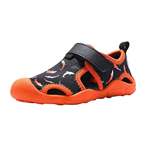 OBiQuzz Geschlossene Wasser-Strand-Baby-Sandelholz-Sandelholz-Kindjungenschuhe der Mädchen Schuhe Babyschuhe Kinderschuhe 26 27 (Black, 2.5-3 Years) von OBiQuzz
