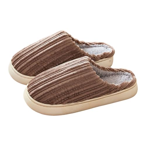 OBiQuzz Hausschuhe Damen Plüsch Gefütterte Slippers Schlappen Memory Foam Pantoffeln Warme Hausschuhe Winter Pantoletten Filzpantoffeln rutschfeste Puschen Hüttenschuhe Hauspantoffeln Hausschlappen von OBiQuzz