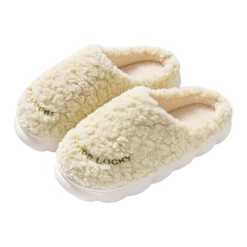 OBiQuzz Hausschuhe Damen Plüsch Pantoffeln Warme Hausschuhe Filzpantoffeln Memory Foam Pantoletten Winter Gefütterte Slippers Schlappen Hauspantoffeln Hausschlappen rutschfeste Puschen Hüttenschuhe von OBiQuzz