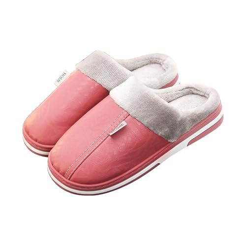 OBiQuzz Hausschuhe Damen Plüsch Winter Pantoletten Memory Foam Pantoffeln Warm Hausschuhe Herren Gefütterte Slippers Schlappen Hüttenschuhe Hauspantoffeln Hausschlappen Filzpantoffeln Filzhausschuhe von OBiQuzz