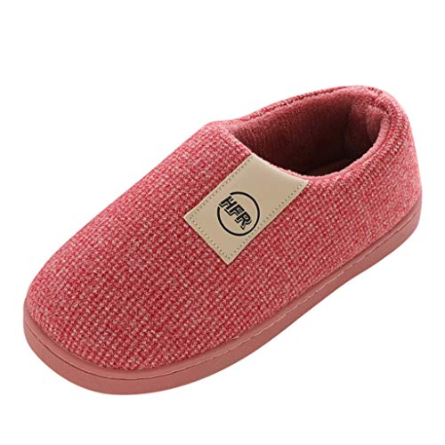 OBiQuzz Hausschuhe Damen Winter, Pantoletten Damen Plüsch Geschlossen Pantoffeln Hüttenschuhe Memory Foam Hausschlappen Schlappen Filzpantoffeln Flauschige Slipper Slide Gefütterte Hauspantoffeln von OBiQuzz