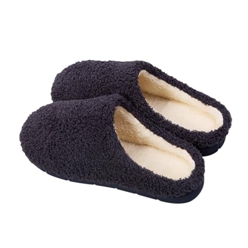 OBiQuzz Hausschuhe Damen Winter - Plüsch Pantoletten Gefütterte Slippers Schlappen Memory Foam Pantoffeln Warme Hausschuhe Filzpantoffeln rutschfeste Hüttenschuhe Hauspantoffeln Hausschlappen Puschen von OBiQuzz
